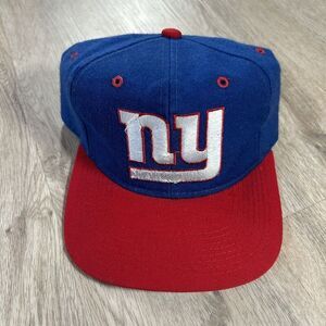 Vintage Starter New York Giants Hat Snapback NFL Football‎ Wool Blue Red Cap